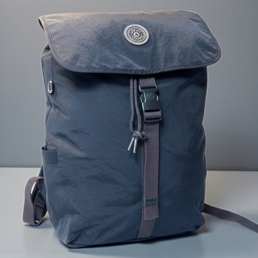 Kipling Drawstring Rucksack Backpack Bag Black Ad… - image 1